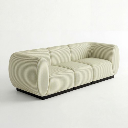 NEW - SS-810-SETUP-002 | BELLAGIO FABRIC SOFA SQUARED ARMS