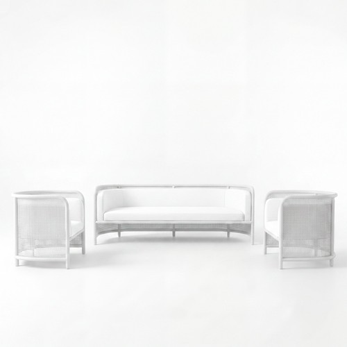 SS-650-SETUP-001 | NAPA WHITE CANE SOFA VIGNETTE WHITE LINEN