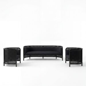 SS-650-SETUP-005 | NAPA BLACK CANE SOFA VIGNETTE BLACK LINEN