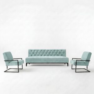 SS-630-SETUP-010 | TUFTED FABRIC SOFA VINGETTE SEAFOAM