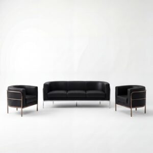 SS-125-SETUP-001 | SCULPTED SOFA VIGNETTE BLACK