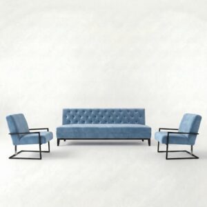 SS-630-SETUP-015 | TUFTED FABRIC SOFA VINGETTE OCEAN BLUE