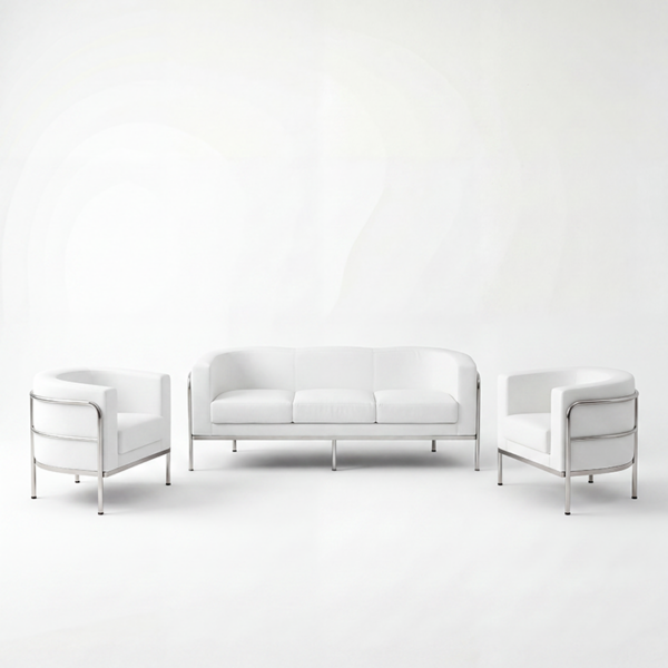 SS-125-SETUP-005 | SCULPTED SOFA VIGNETTE WHITE