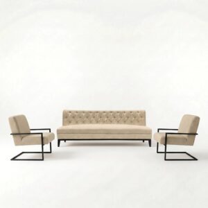 SS-630-SETUP-001 | TUFTED FABRIC SOFA VINGETTE BEIGE