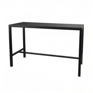 COMM-050 | CONTEMPORARY LARGE COMMUNAL TABLE BLACK FRAME WITH PLEXI TOP
