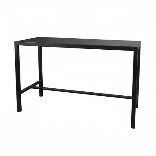 COMM-050 | CONTEMPORARY LARGE COMMUNAL TABLE BLACK FRAME WITH PLEXI TOP