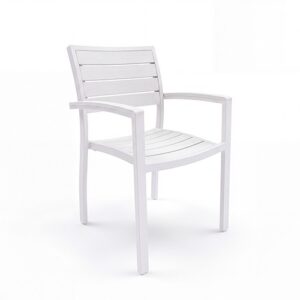 CH-EU-045 | CATALINA DINING CHAIR WITH ARMS WHITE