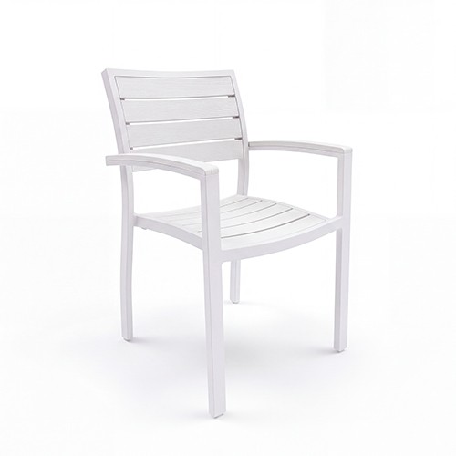CH-EU-045 | CATALINA DINING CHAIR WITH ARMS WHITE