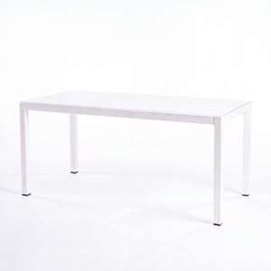 CASUAL-072 | CONTEMPORARY 6FT DINING TABLE WHITE FRAME WITH PLEXI TOP