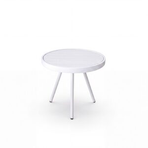 ET-EU-075 | CATALINA ROUND END TABLE WHITE