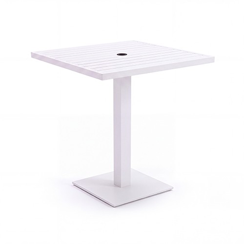 CRU-EU-035 | CATALINA CRUISER TABLE WITH UMBRELLA HOLE WHITE