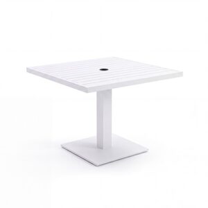 CASUAL-EU-050 | CATALINA CAFÉ TABLE WITH UMBRELLA HOLE WHITE