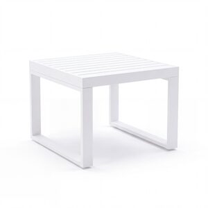 ET-EU-061 | WHITE FRAME CONTEMPORARY END TABLE